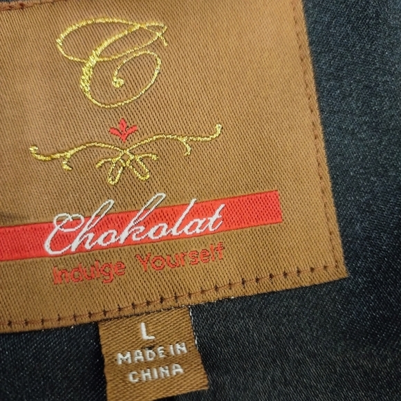 Chokolat Coat Women's Black Gray Wool Blend Faux Fur Coat Size L - Picture 8 of 9